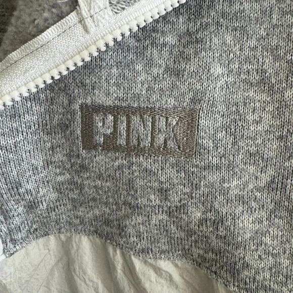 PINK Victoria's Secret Gray and White Sweatshirt - Picture 4 of 8